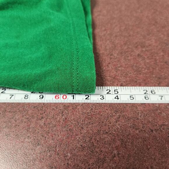 Express Blouse Top Womens Size Large Sheer Green Shimmer Holiday Christmas - Picture 7 of 10